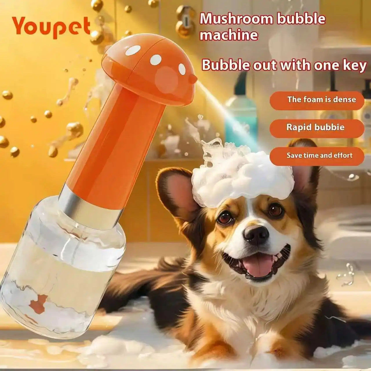 Electric Pet Washing Bubble Tool