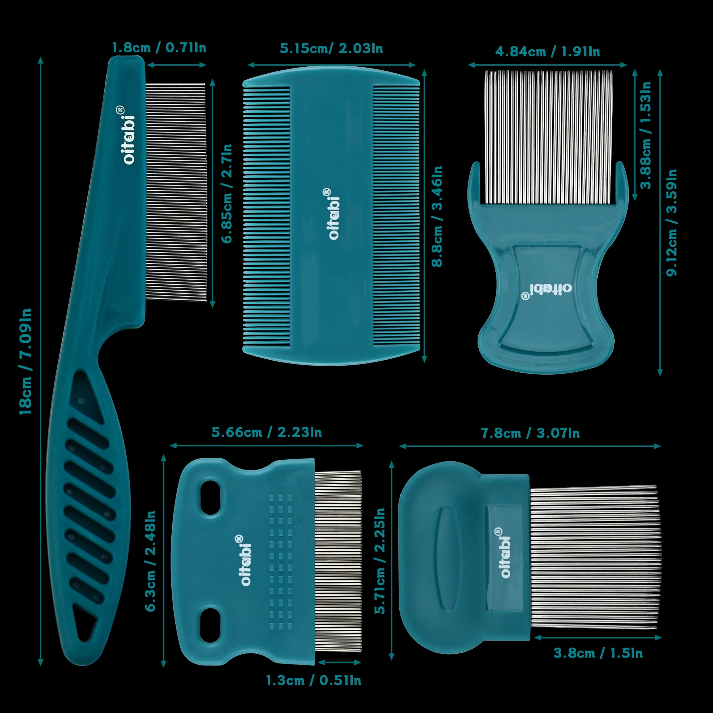 Pet Flea & Grooming Comb Set