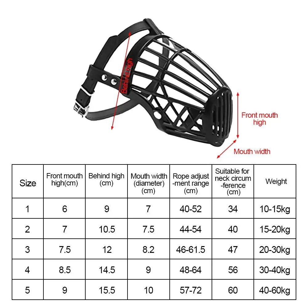 Adjustable Soft Dog Muzzle Cover