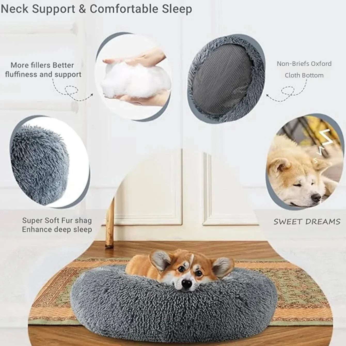 Soft Calming Bed for Pets
