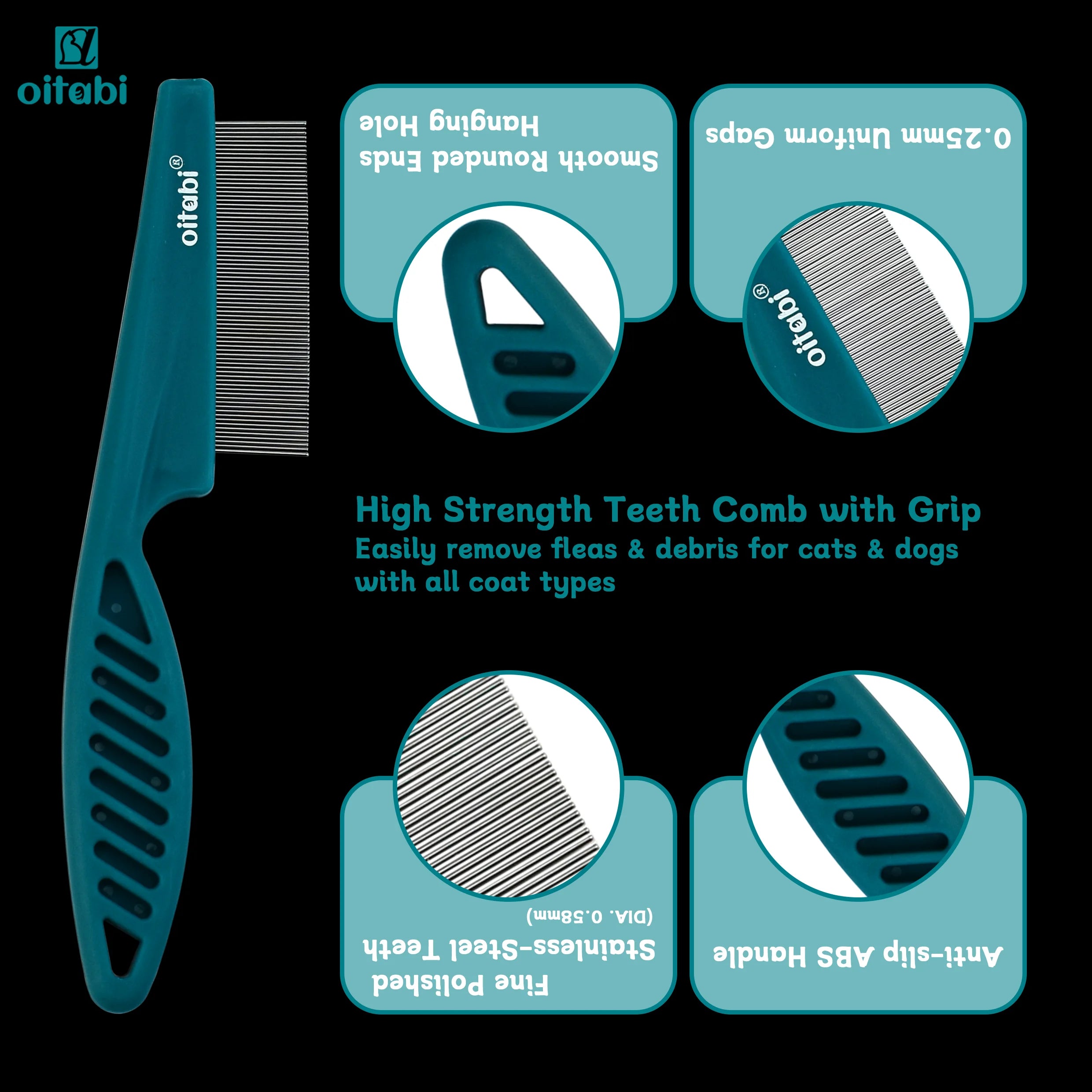 Pet Flea & Grooming Comb Set